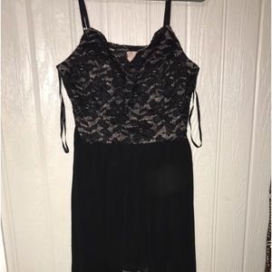 Black and beige dress